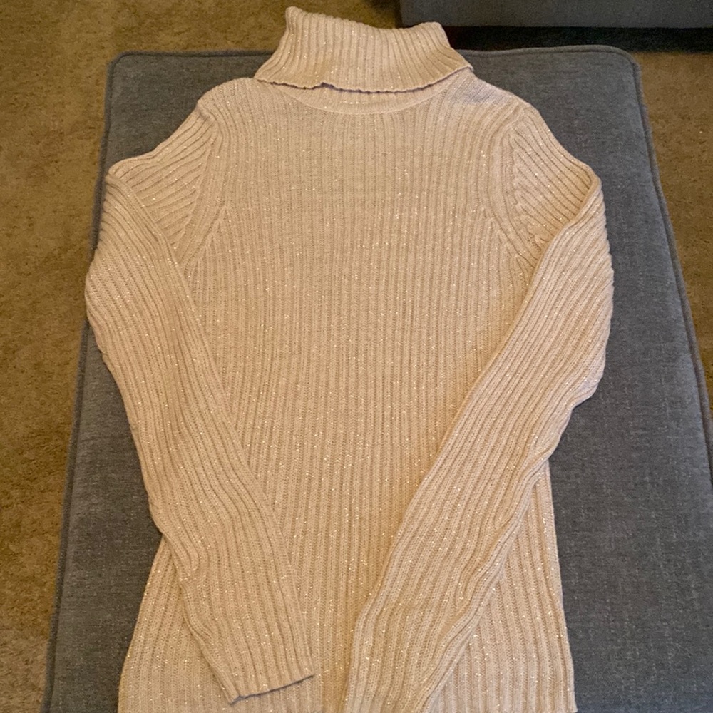 Sparkly gold turtleneck